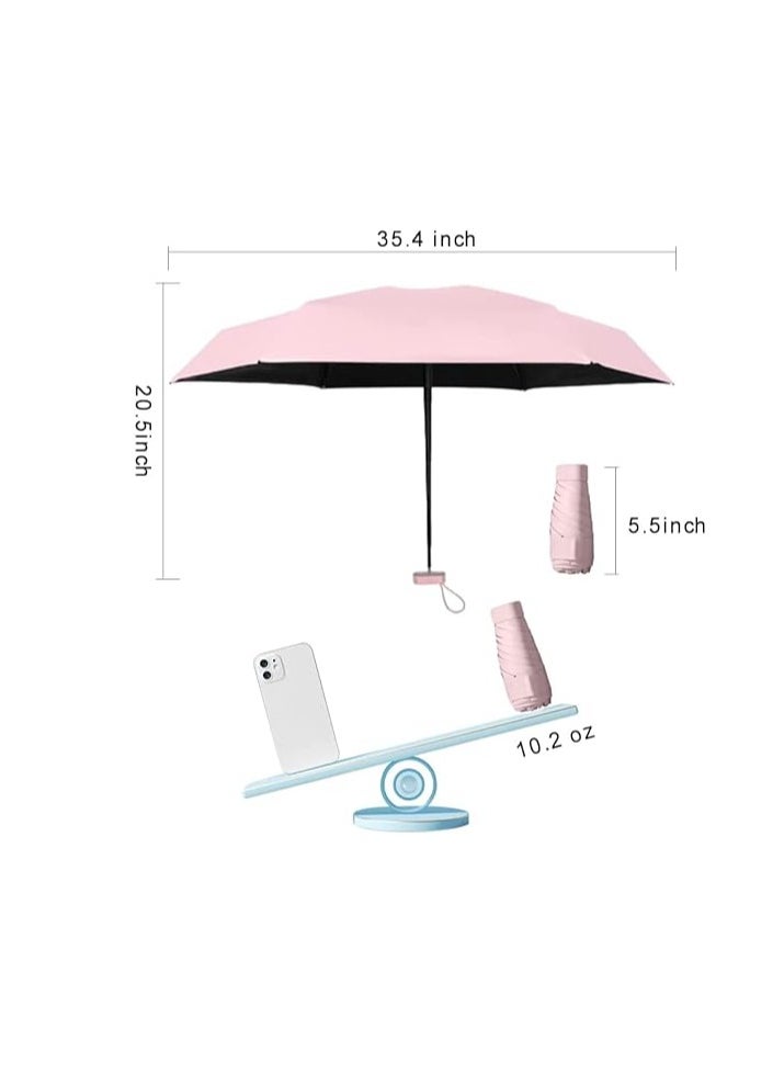 SYOSI - Travel Sun Rain Umbrella for Walking With Case, Compact UV Umbrella for Sun and Rain,Lightweight Portable,Windproof Parasol Umbrella UV Protection for Women and Men - Image 1