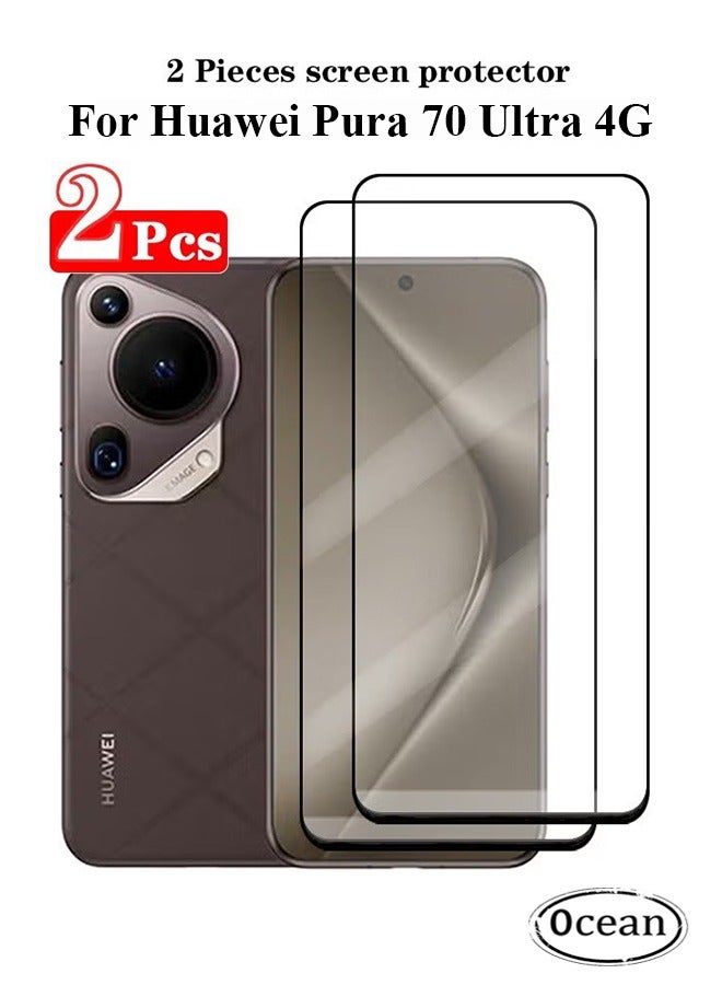 أوشن 2pcs هواوي بورا 70 ultra 4G الشاشة تشديد الفيلم ، 9H صلابة تشديد الزجاج ، 3D منحني قناع عالية الدقة بصمة حماية الفيلم - Image 1