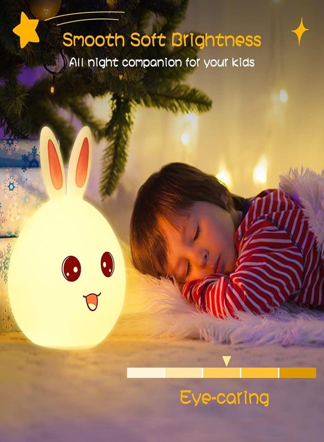 GITGRNTH Rechargeable Silicone Rabbit Night Light for Kids | Color-Changing LED Changing Lamp |Adorable Room Decor & Gift for Toddlers, Teens, & Valentine's Day Present (Bunny Lamp, Regular), Assorted - Image 5
