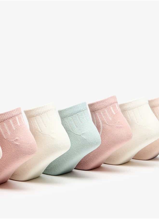 Flora Bella By Shoexpress - Girls Striped Socks - Set of 7 - Image 1