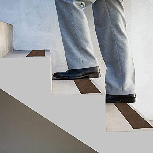 ONTWIE 2 Inch X 30 Foot Non Slip Safety Grip Tape for Stairs Steps Non Skid Tread High Traction Friction/Strong Grip Abrasive Adhesive Hazard Caution Tape- Brown (2" Width, Brown)… - Image 2