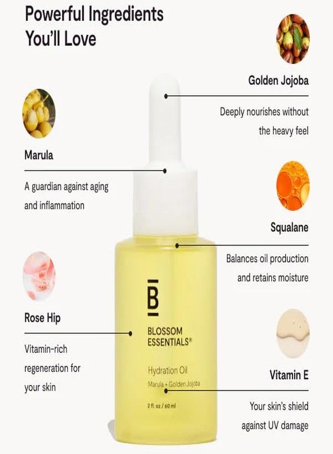 Blossom Essentials Hydration Oil for Face & Body - Antioxidant-Rich with Marula Oil, Golden Jojoba, Rosehip & Squalane, Lightweight Formula for Deep Hydration, Soothing, and Anti-Aging Benefits - Image 5