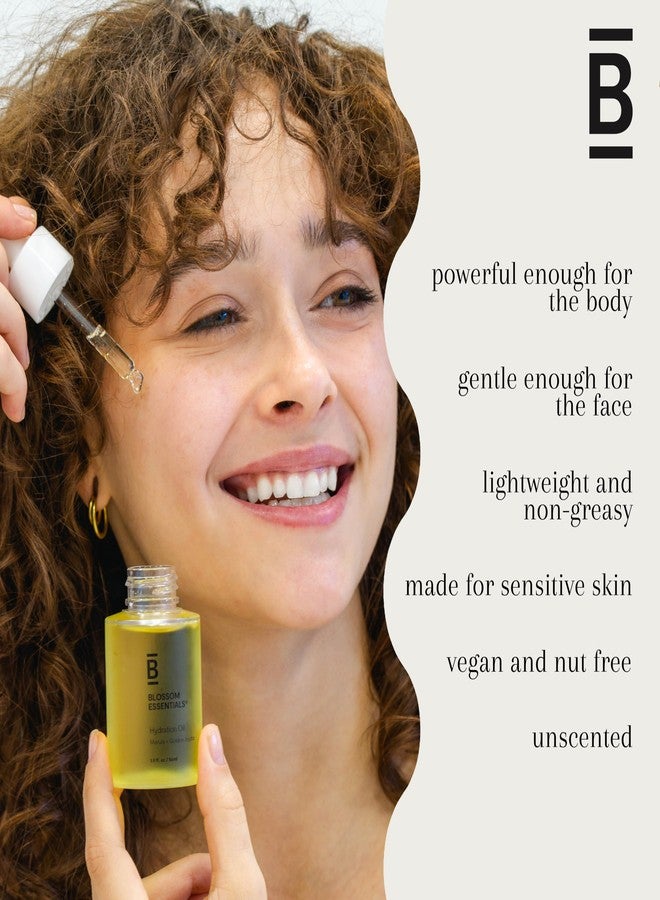 Blossom Essentials Hydration Oil for Face & Body - Antioxidant-Rich with Marula Oil, Golden Jojoba, Rosehip & Squalane, Lightweight Formula for Deep Hydration, Soothing, and Anti-Aging Benefits - Image 4
