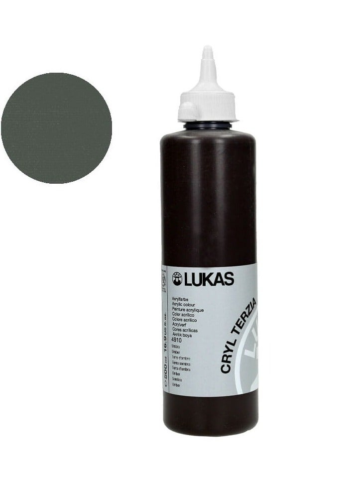 CRYL TERZIA LUKAS ACRYLIC PAINT 500ML - UMBER