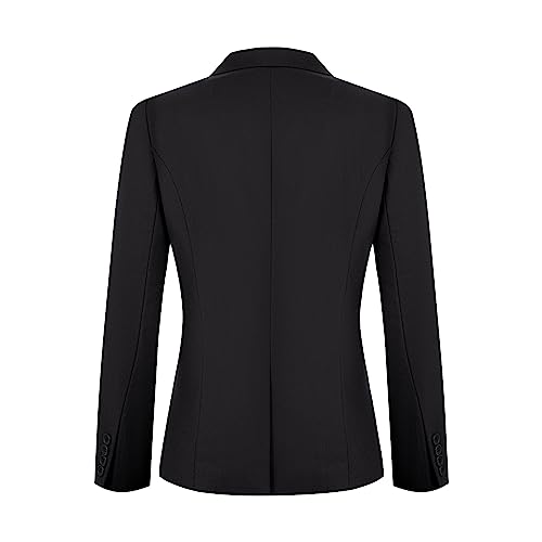 Kelyaa Women's 2 Piece Suit Lady 2 Button Notched Lapel Business Work Office Slim Fit Blazer Jacket Pants Set Black - Image 5