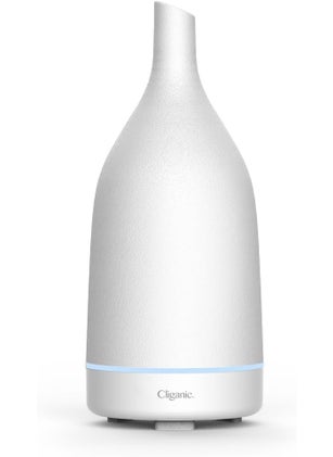 Cliganic Cliganic Ceramic Aromatherapy Diffuser for Essential Oils (White) - 7 Color Lights, Cool Mist, Auto Shut Off for Home & Office 