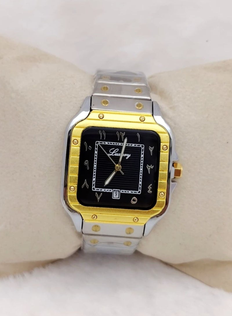 لكجر ساعة يد رجالية ستيل ضد الماء عصرية و حديثة وبجودة عالية بأرقام عربية