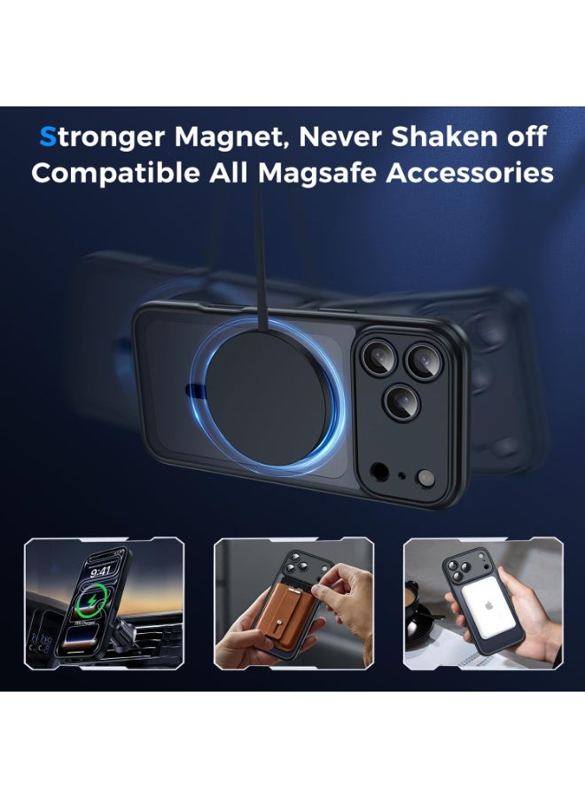 ACLIX Magnetic Case for iPhone 17 Pro Max[Shockproof & Slim] Matte Hard Back Cover with Full Lens Protection | Black - Image 5