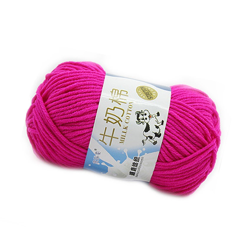 2pcs 50g Cotton Yarn Cotton Chunky Hand-woven Crochet Knitting Yarn Warm Yarn for Hats Scarves DIY (Rose ) - Image 4