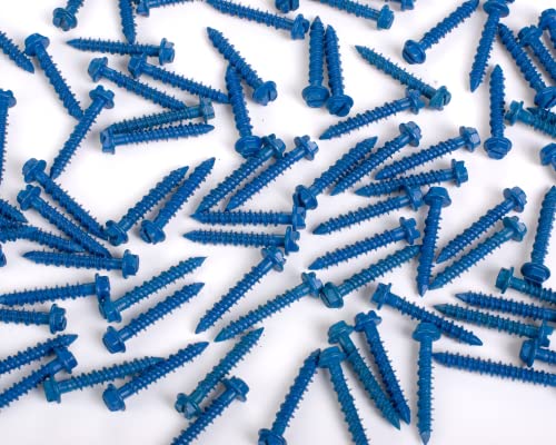 BCP Fasteners 100 Qty 1/4" x 1-3/4" Hex Head Diamond Tip Concrete Screws to Anchor Masonry, Block & Brick with Drill Bit Included (BCP499) - Image 2