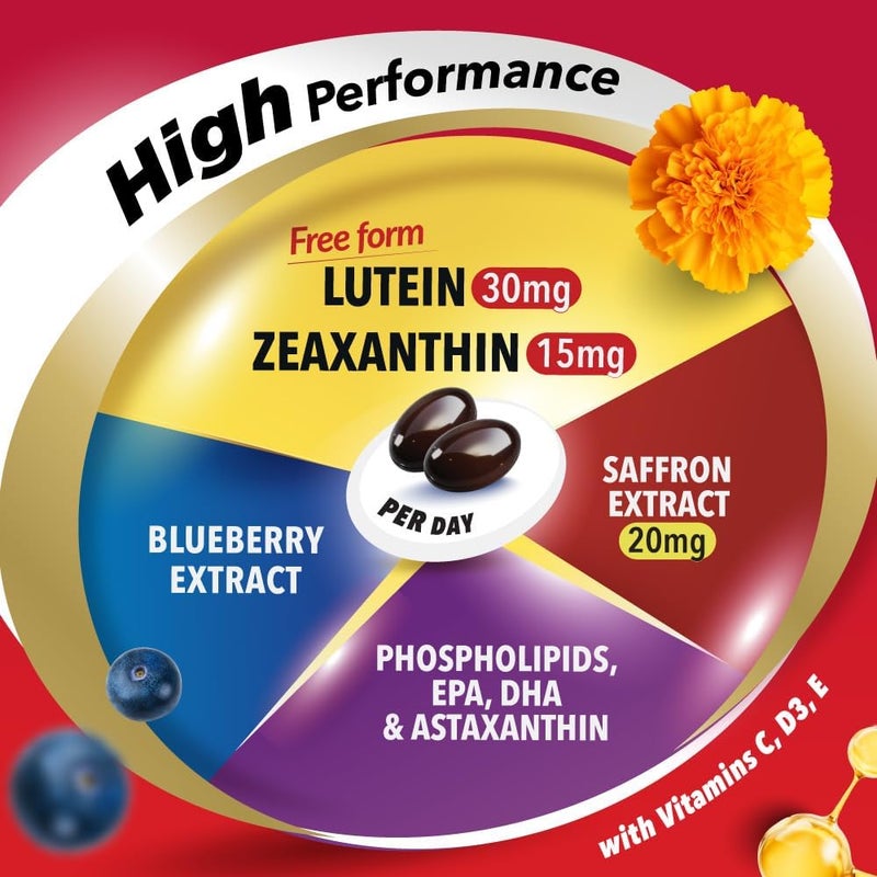 LABO Nutrition Ultimate VisionREGAIN Eye Vitamin Beyond AREDS 2 Formula with Lutein Zeaxanthin Saffron Extract Blueberry for Macular and Retinal Health Eye Fatigue Night Vision Support 60 Counts - Image 4