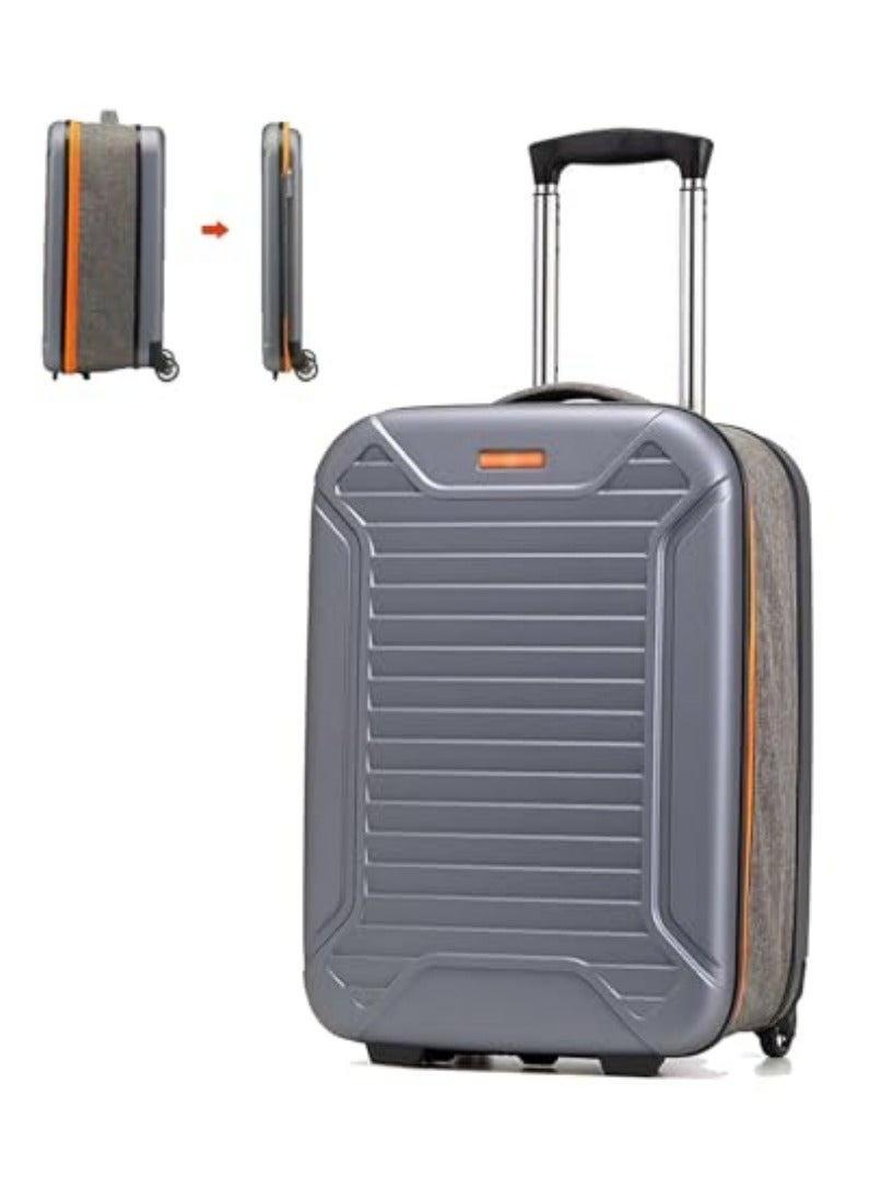 XiuWoo 20" Carry On Collapsible, Portable Folding Luggage With Spinner Wheels & TSA Lock, Lightweight Hard Shell Travel Carry-on Cabin Luggage, Suitcase Small Cabin Bag - Image 1