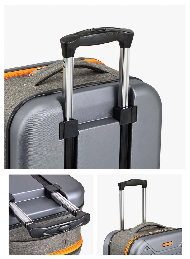 XiuWoo 20" Carry On Collapsible, Portable Folding Luggage With Spinner Wheels & TSA Lock, Lightweight Hard Shell Travel Carry-on Cabin Luggage, Suitcase Small Cabin Bag - Image 3