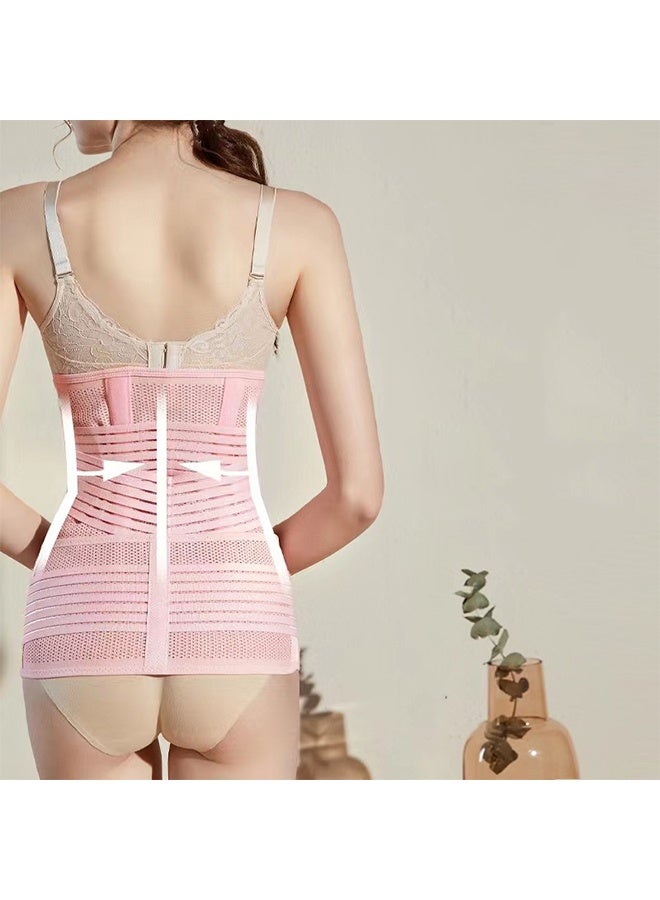 2 in 1 Postpartum Belly Band Wrap Pink, C-Section Support Belt L-Large Post Partum Support Recovery Waist/Pelvis Belt, Hysterectomy Belly Band Binder Girdle Stomach - Image 2