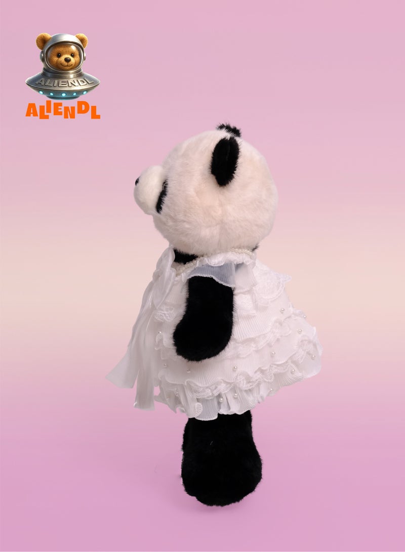 ALIENDL Wise Panda – Plush Panda Stuffed Animal Toy for Baby Kids, Soft Cute Panda Dress Doll Gift Set with Removable Clothes & Pouch, Perfect Gift for Kids, Girls, Friends & Couples - Image 3