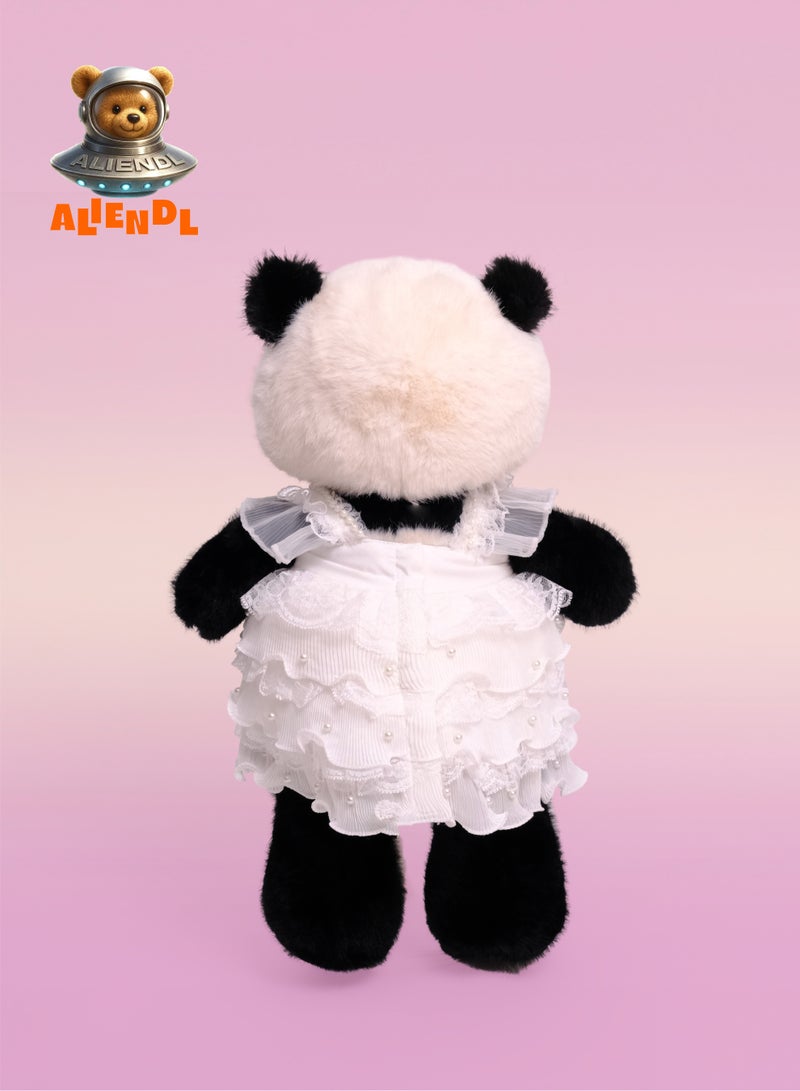 ALIENDL Wise Panda – Plush Panda Stuffed Animal Toy for Baby Kids, Soft Cute Panda Dress Doll Gift Set with Removable Clothes & Pouch, Perfect Gift for Kids, Girls, Friends & Couples - Image 4