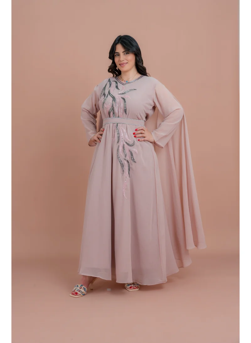 اكسا قفطان أنيق بحزام من قطعتين