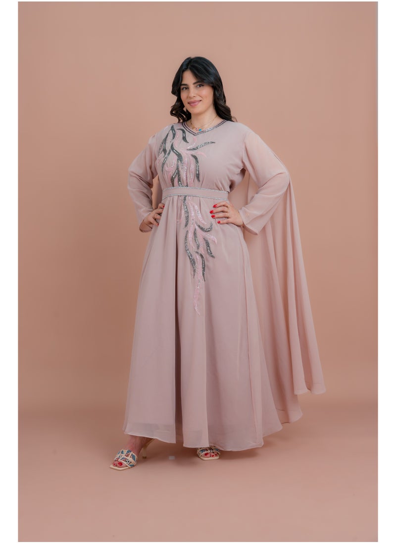 اكسا قفطان أنيق بحزام من قطعتين  - Image 1