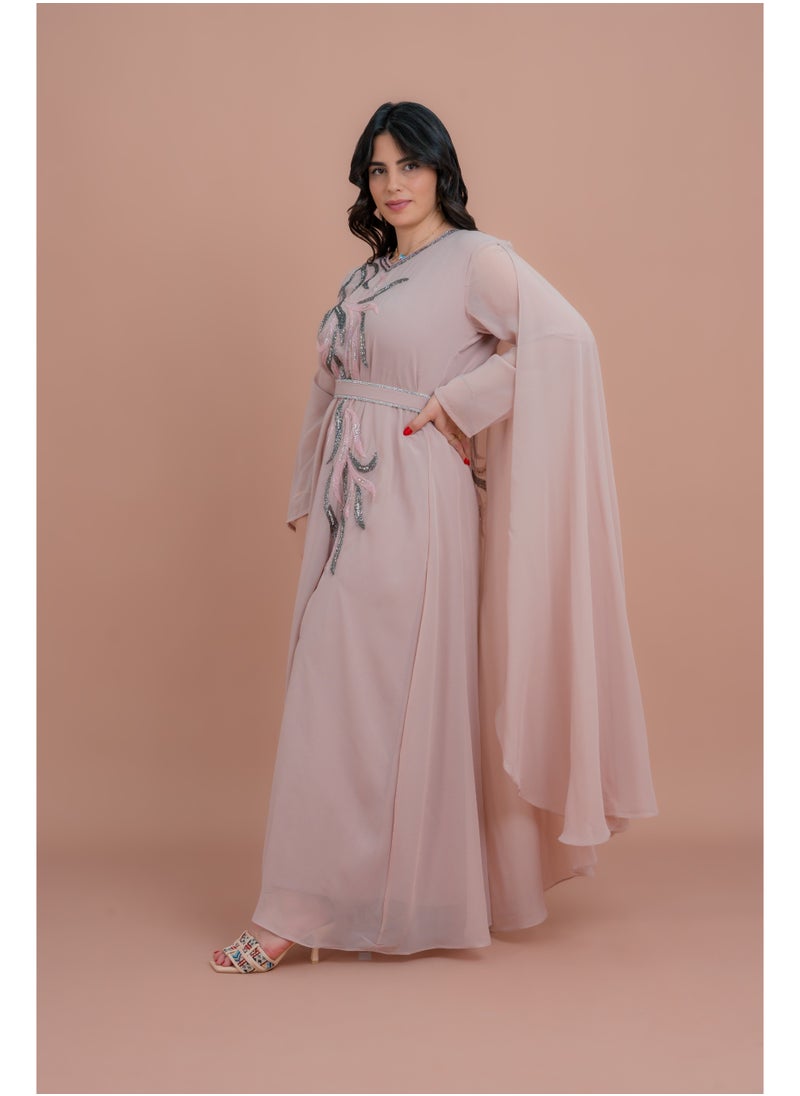 اكسا قفطان أنيق بحزام من قطعتين  - Image 3