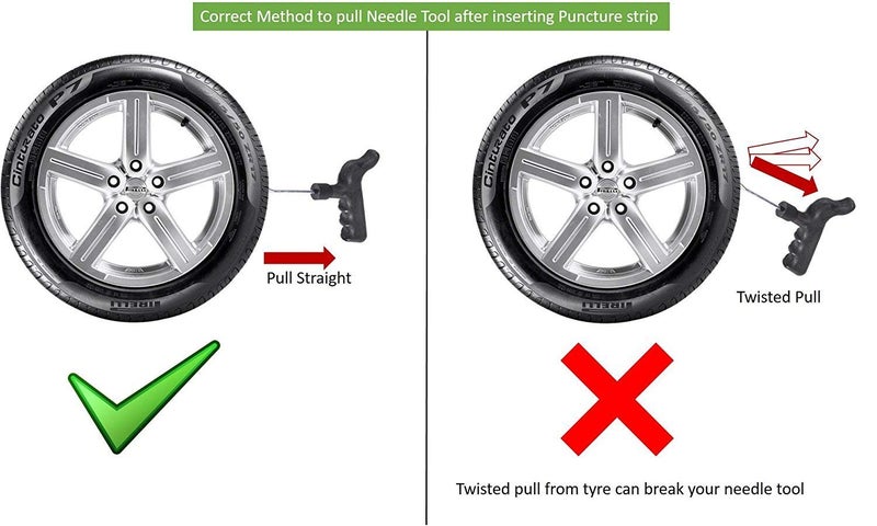 Tubeless Tyre Puncture Repair Kit For Car and Bike (Tubeless Tyre Repair Kit)