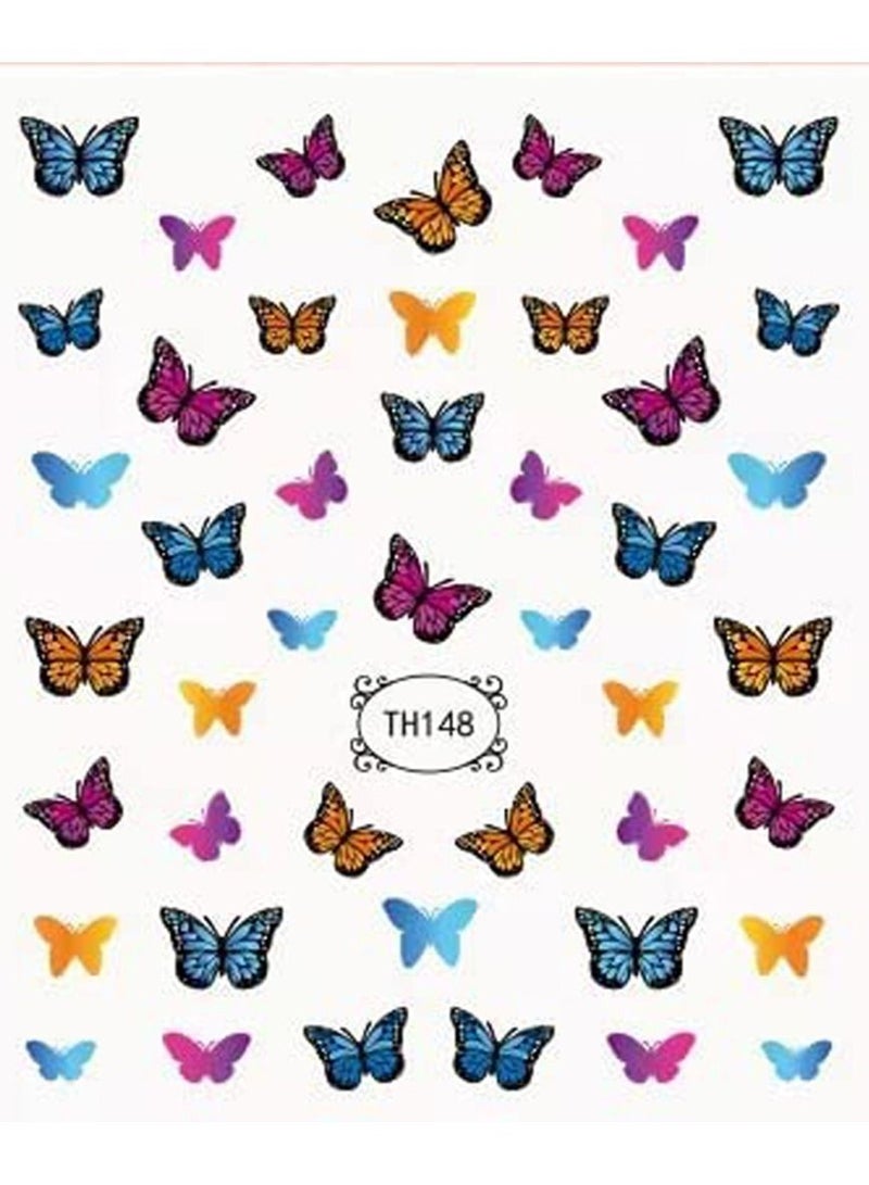 Generic Water nail sticker sticker, 2 butterfly cards printed by Up to Date Egypt - Image 1