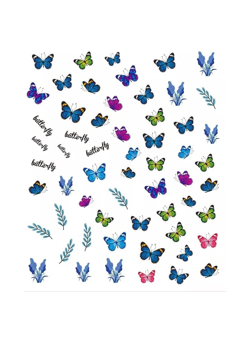 Generic Water nail sticker sticker, 2 butterfly cards printed by Up to Date Egypt - Image 3