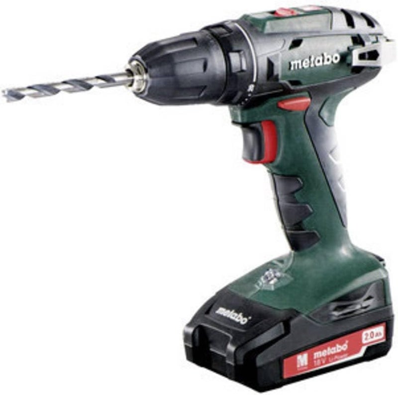 Metabo Cordless Drill BS 18 with 2 Li-Ion Batteries