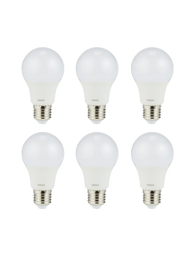 Osram - Osram Led Value Classic A Screw Base E27, Frosted (Replace 75W) 10W, Day Light/6500K - 1055 Lm Pack Of 6 - Image 1