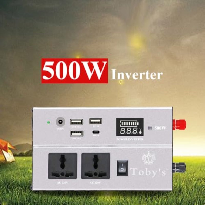 Camping power inverter, lithium-ion battery, black, 70A 55000mAh 220V rechargeable - Image 2