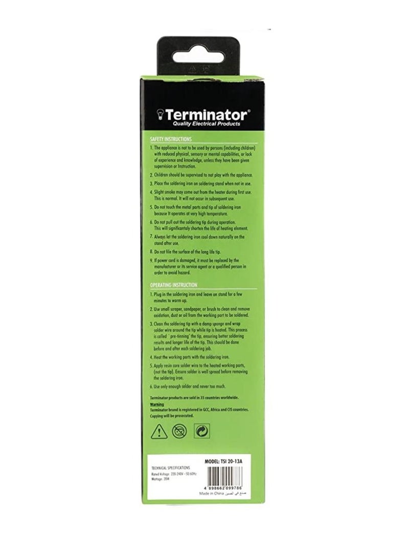 Terminator Soldering Iron With 8 Gm Solder Wire Iron Stand And Japanese Long Life Tip - Image 3