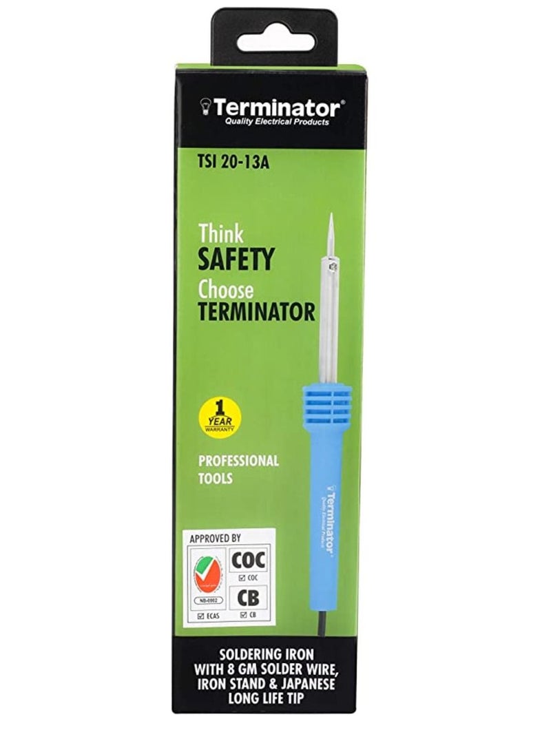 Terminator Soldering Iron With 8 Gm Solder Wire Iron Stand And Japanese Long Life Tip - Image 1