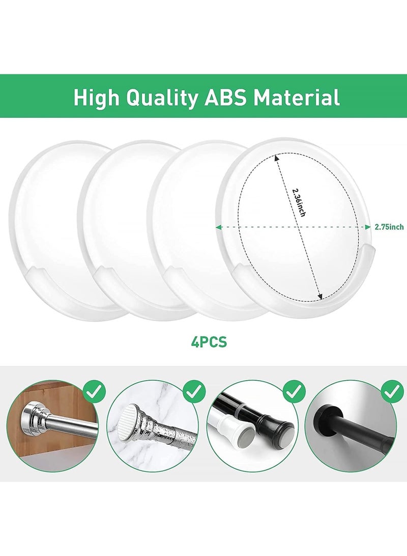 Luckam Adhesive Shower Curtain Rod Holder,No Slippage Wall Mount Retainer of Shower Rod for bathroom,Heavy Duty Tension Rod brackets No Drilling(Shower Curtain Rod Not Included) (4 Pack) - Image 2