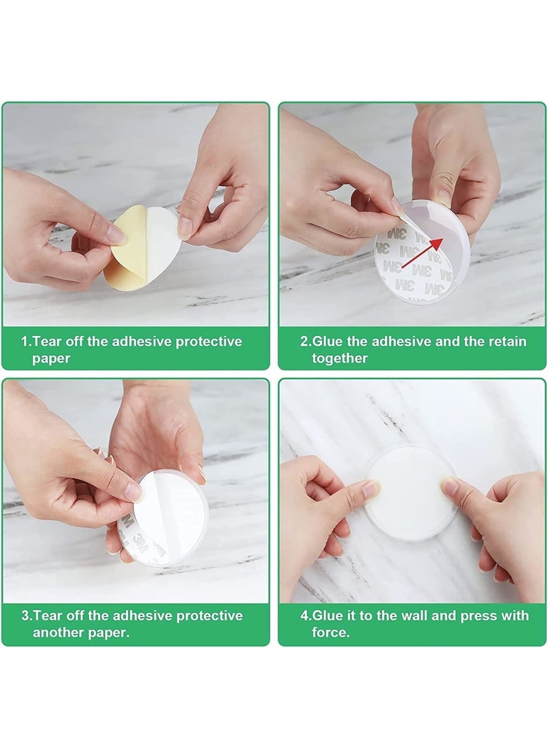 Luckam Adhesive Shower Curtain Rod Holder,No Slippage Wall Mount Retainer of Shower Rod for bathroom,Heavy Duty Tension Rod brackets No Drilling(Shower Curtain Rod Not Included) (4 Pack) - Image 4