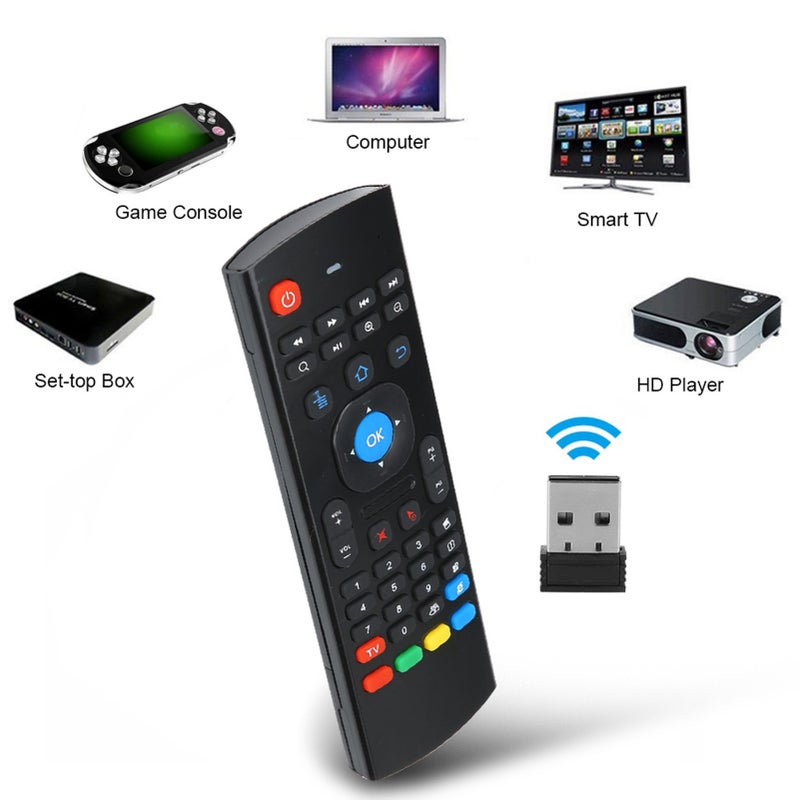 MX3 2.4G Wireless Air Fly Mouse Motion Sensing Infrared Remote Controller for TV PC - Image 2