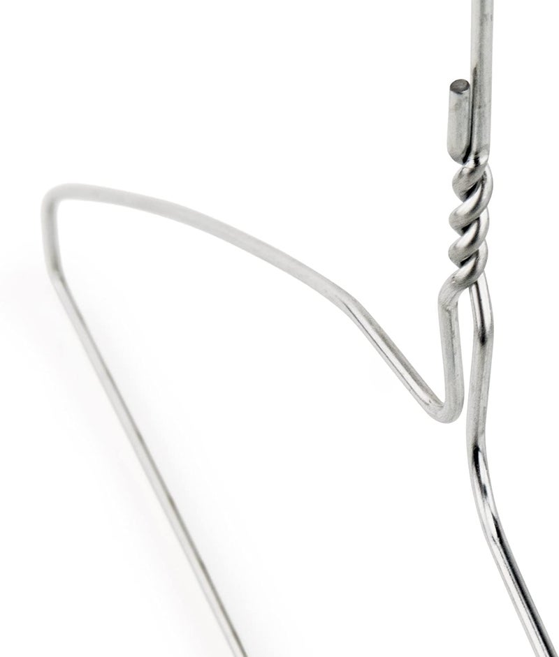 HANGERWORLD Silver Metal Wire Clothes Hangers 16inch 13 Gauge Clothes Garment Coat Hanger (20 Pack) - Image 4