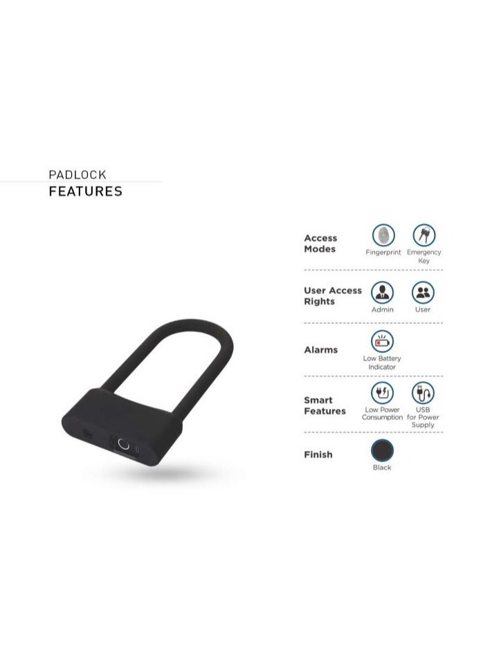 أوزون Pad Lock Oz-Fpl-11 (Black) Polished Finish | Ozone India - Image 4