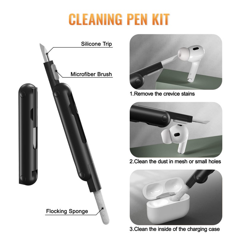 MOBOSI غطاء MOBOSI لآيربودز برو الجيل الثاني/الأول مع قفل، غطاء عسكري للرجال والنساء، غطاء واقي مضاد للصدمات مع حلقة مفاتيح (2023/2022/2019)، أسود - Image 2