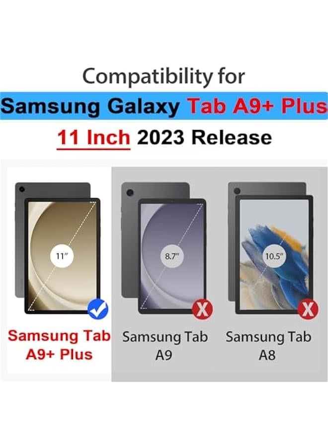 Captaintech Kids Case forSamsung Galaxy Tab A9 Plus 11 Inch 2023 (SM-X210/X216/X218), Shockproof Tab A9 Plus Case with Shoulder Strap, Handle Kickstand Protective Kids Case for Tab A9 Plus, Blue - Image 2