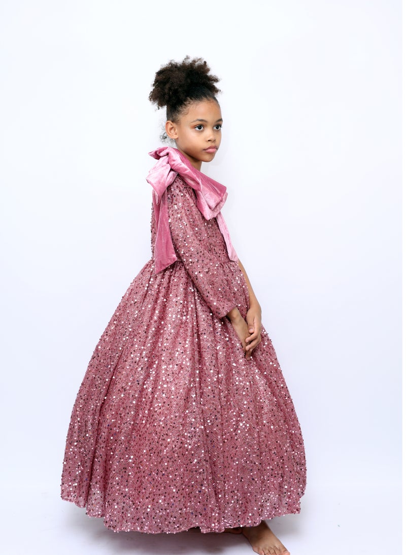 D'Daniela Sequin Bow Accent Dress - Image 2