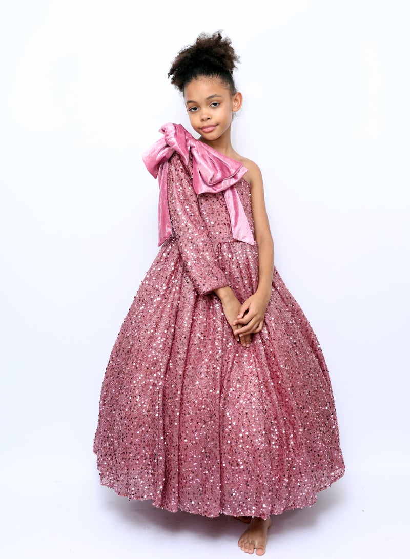 D'Daniela Sequin Bow Accent Dress - Image 1