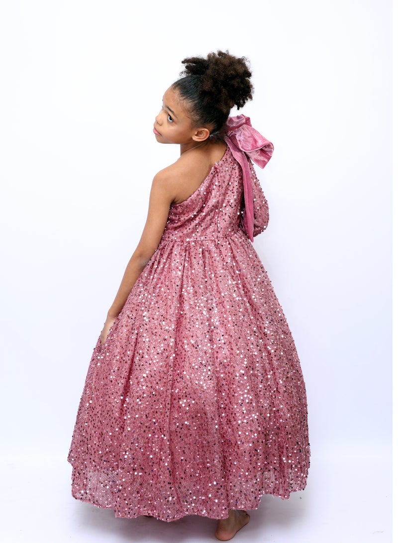 D'Daniela Sequin Bow Accent Dress - Image 3