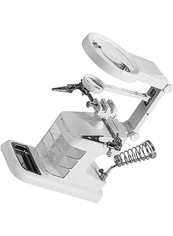 Portable LED Magnifying Station With Clips For Soldering Repair - Image 1