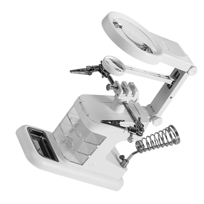 Portable LED Magnifying Station With Clips For Soldering Repair - Image 2