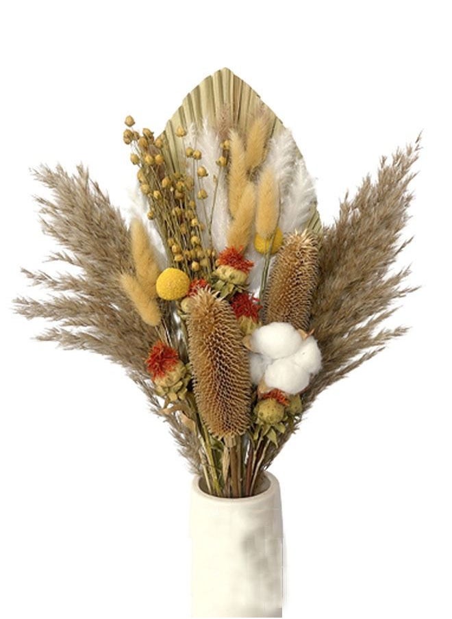 ZCM-HAPPY - Natural Dried Flower Bouquet For Living Room Balcony Wedding Party - Image 1