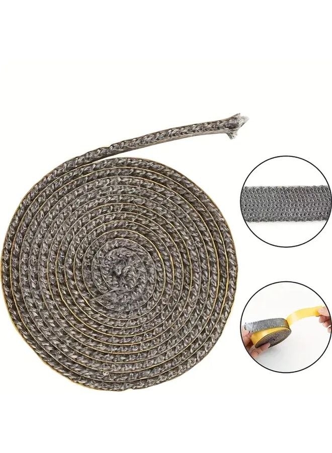 1pc Self Adhesive Fireproof Fiberglass Gasket Tape High Temp Resistant For Wood Stove Fireplace - Image 4