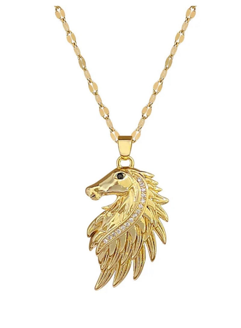 إيكوال سلسال نسائي مصنوع من الاستانلس ستيل مطلي باللون الذهبي - Image 5