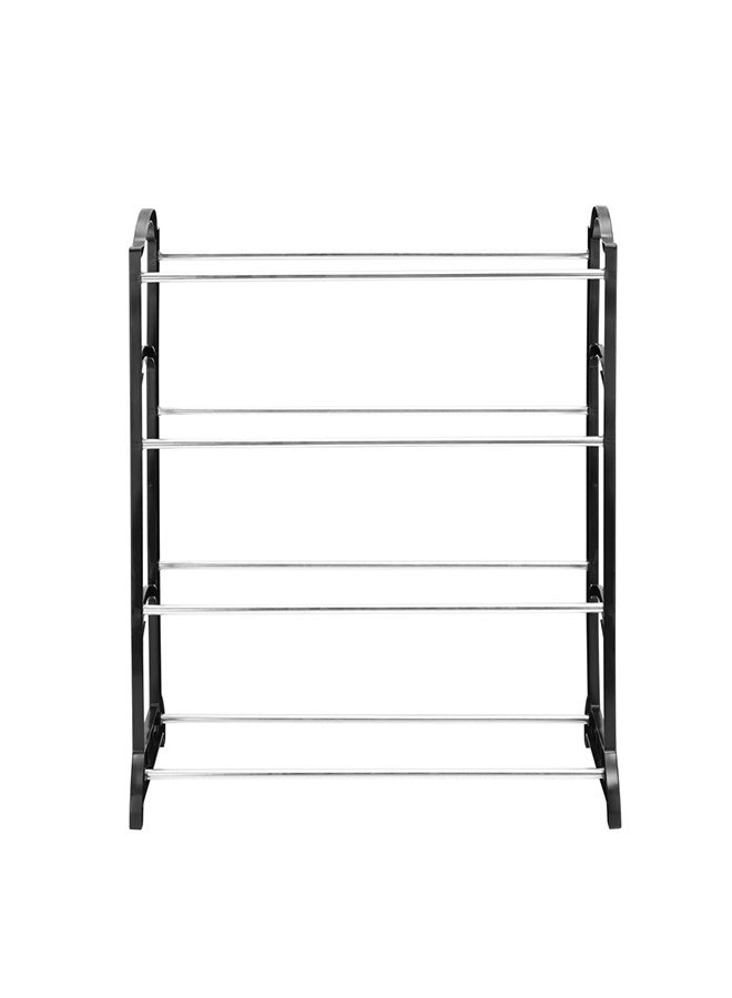 LAWAZIM 4-Tier Shoe Rack - 41x23x53cm - Free Standing Multipurpose Shoe Storage Cabinet Organizer for 8 Pairs, Open Shelf Design with Tool-Free Assembly - for Entryway, Closet, Bedroom, Apartment - Image 3