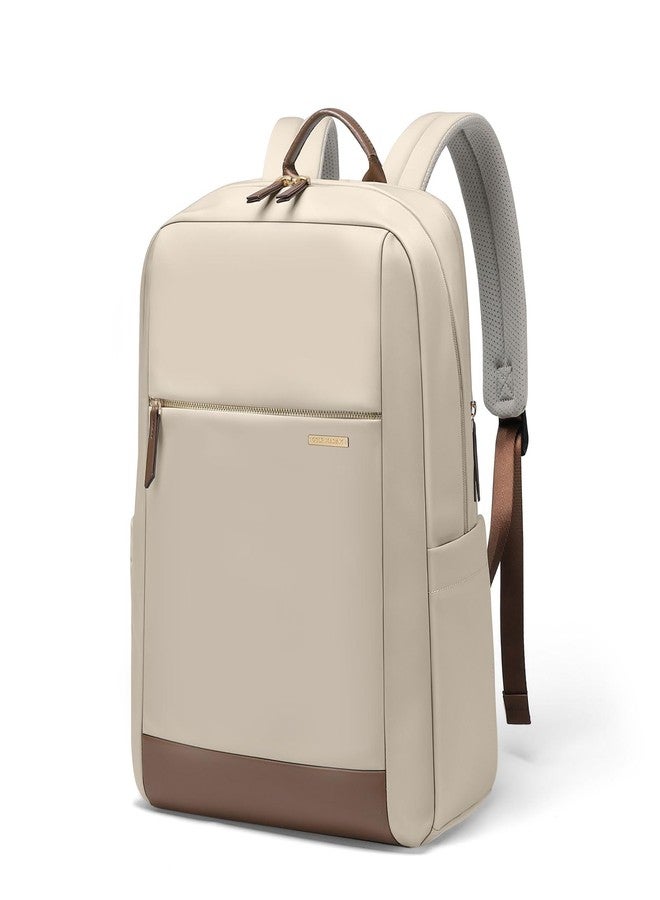 GOLF QUALITY Laptop Backpack Business Travel Anti Theft Laptop Bag Water Resistant College Computer Bag for Men Women Fits 15.6 Inch Notebook (Apricot) - Image 1