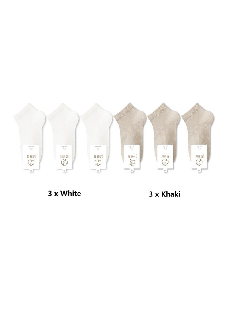 6 Pairs Per Set Summer Women's Thin Socks Casual Boat Socks  - Image 1
