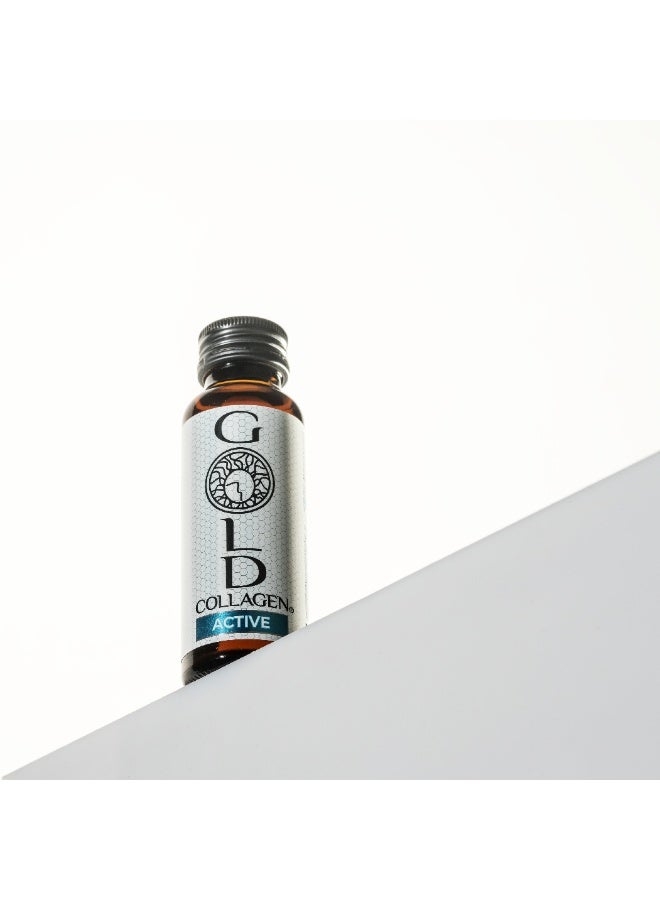 Gold Collagen GOLD COLLAGEN® Active 10 Day - Advanced Collagen Supplement Anti-Aging for Youthful Skin, Hair & Nails | +25 age | Apple Flavor | 50ml x 10 bottles  - Image 3